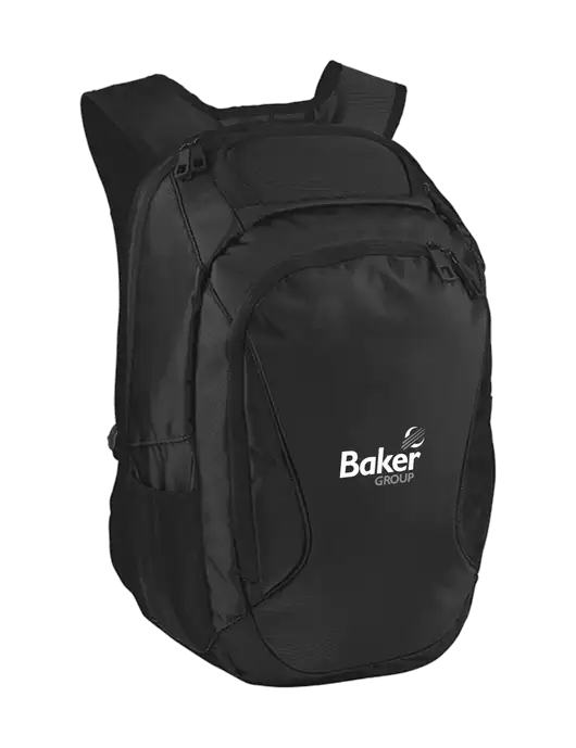 Stealth Black Laptop Backpack w/Baker Group Logo