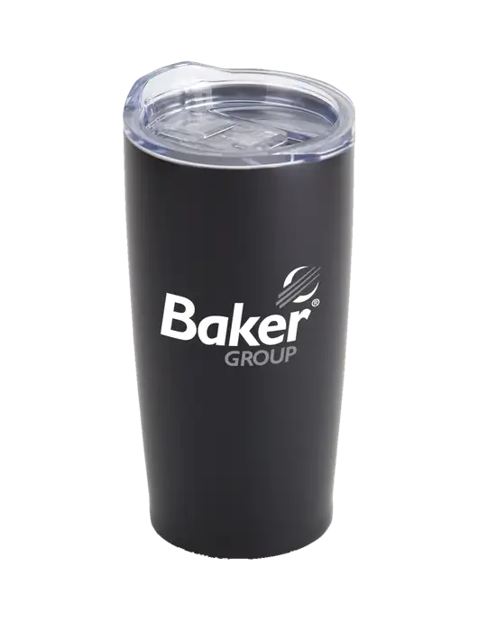 Society Black 20 oz Insulated Tumbler w/Baker Group Logo