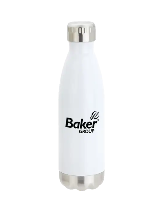 City Go White 17 oz Insulated Bottle w/Baker Group Logo