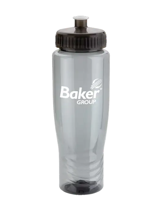 Roam Smoke 28 oz Eco-Polyclear Bottle with Push Pull Lid w/Baker Group Logo