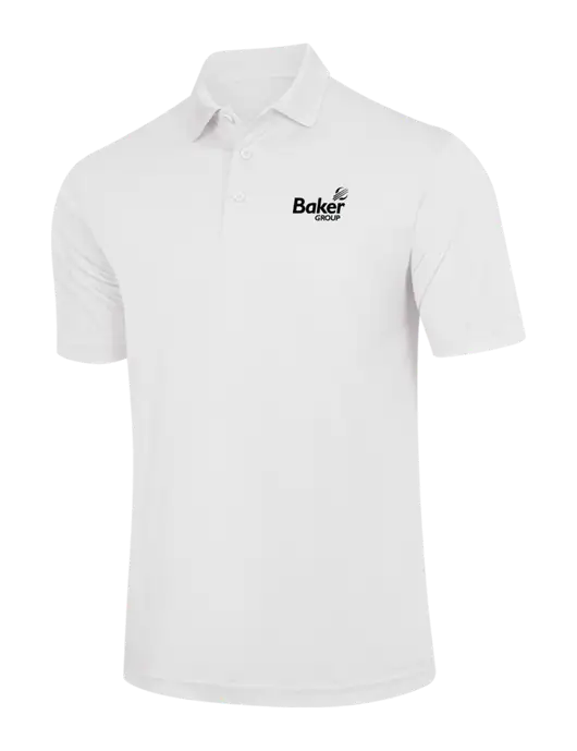 White PosiCharge Competitor Polo w/Baker Group Logo