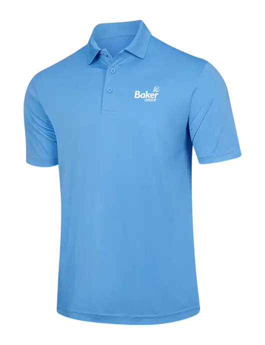 Carolina Blue PosiCharge Competitor Polo w/Baker Group Logo