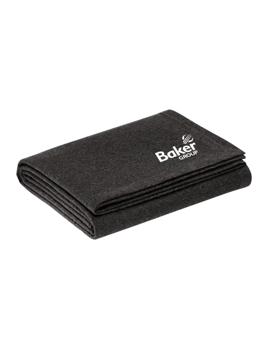 Recycled Charcoal Heather Blanket w/Baker Group Logo