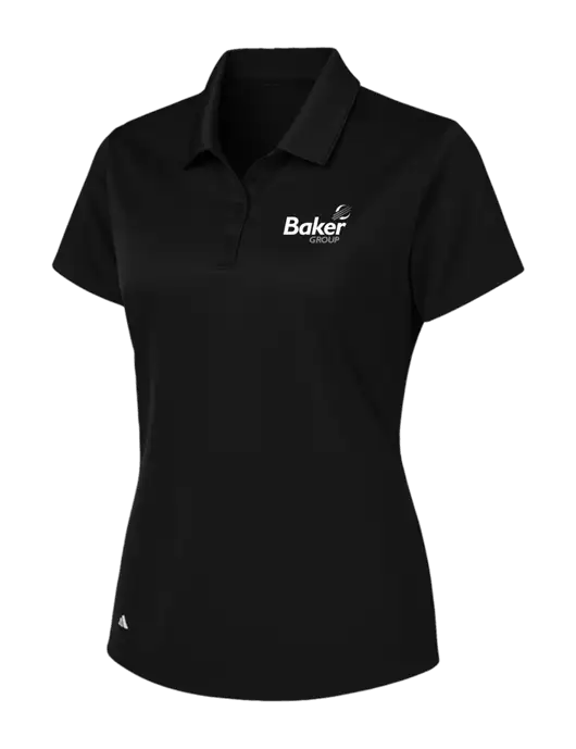 Adidas Black Womens Basic Sport Polo w/Baker Group Logo