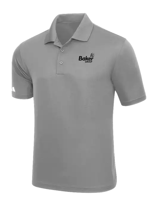 Adidas Light Grey Basic Sport Polo w/Baker Group Logo