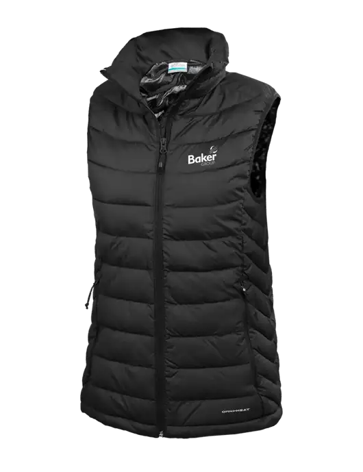 Columbia Womens Black Powder Lite Vest w/Baker Group Logo