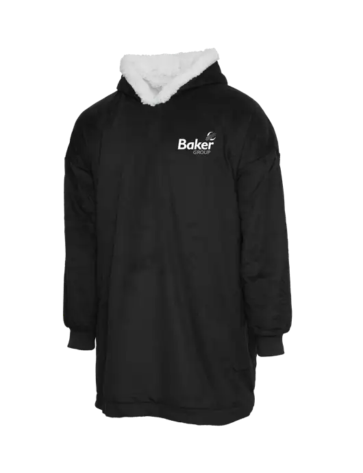 Wearable Lodge Black Blanket w/Baker Group Logo