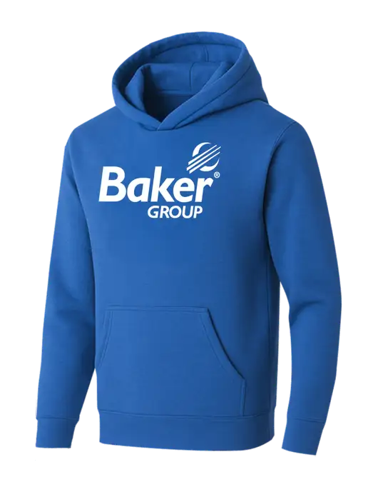 BELLA+CANVAS Royal Sponge Fleece Pullover Hoodie w/Baker Group Logo