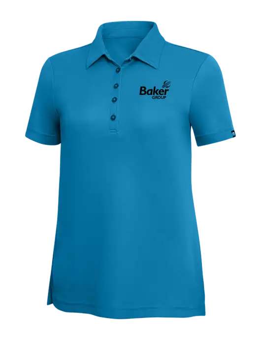 TravisMathew Sapphire Solid Womens Oceanside Polo w/Baker Group Logo