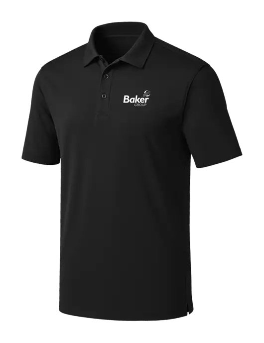 Black Silk Touch Performance Polo w/Baker Group Logo