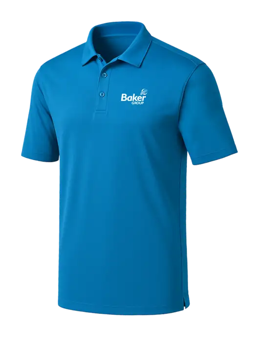 Royal Blue Silk Touch Performance Polo w/Baker Group Logo