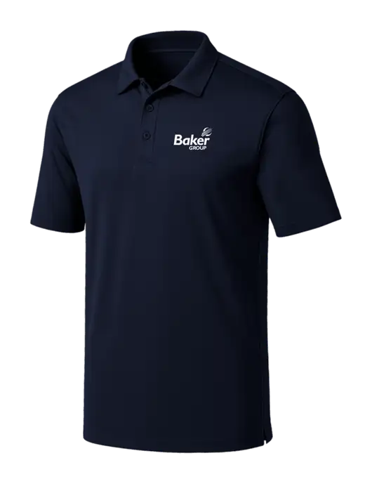Navy Silk Touch Performance Polo w/Baker Group Logo