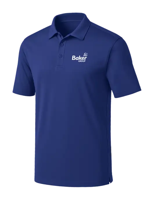 Dark Royal Silk Touch Performance Polo w/Baker Group Logo
