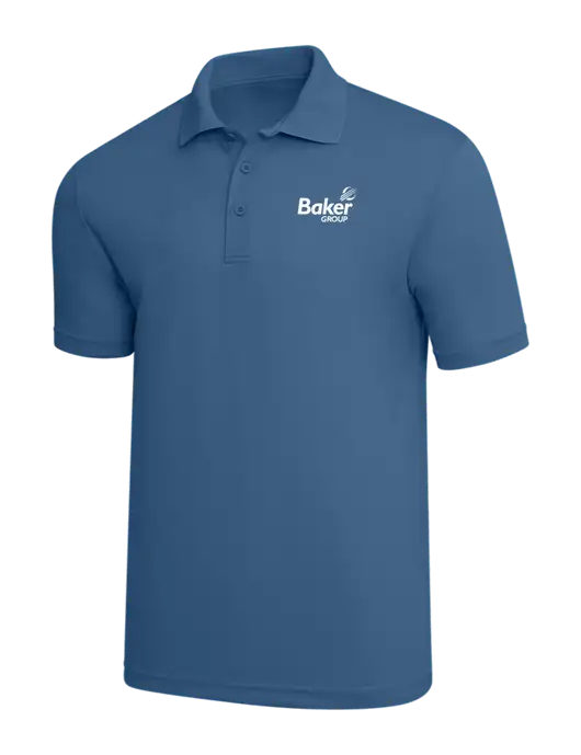 Slate Blue PosiCharge RacerMesh Polo w/Baker Group Logo