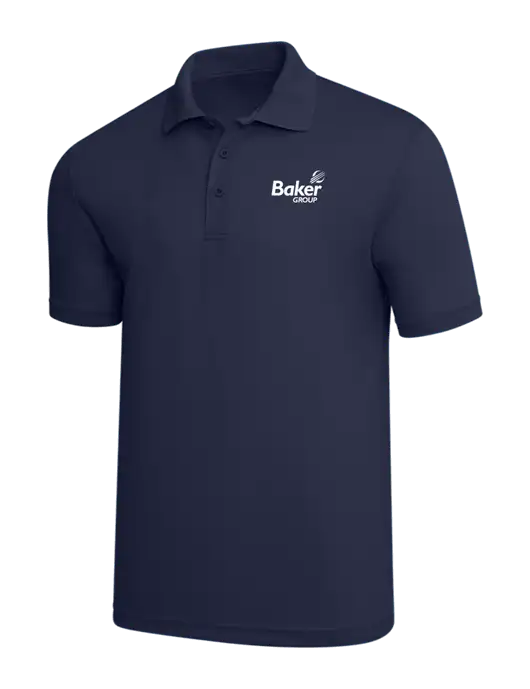 Navy PosiCharge RacerMesh Polo w/Baker Group Logo