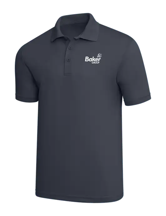 Dark Grey PosiCharge RacerMesh Polo w/Baker Group Logo