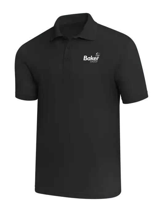 Black PosiCharge RacerMesh Polo w/Baker Group Logo