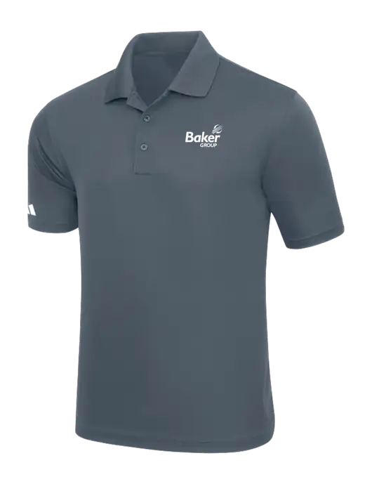 Adidas Medium Grey Basic Sport Polo w/Baker Group Logo