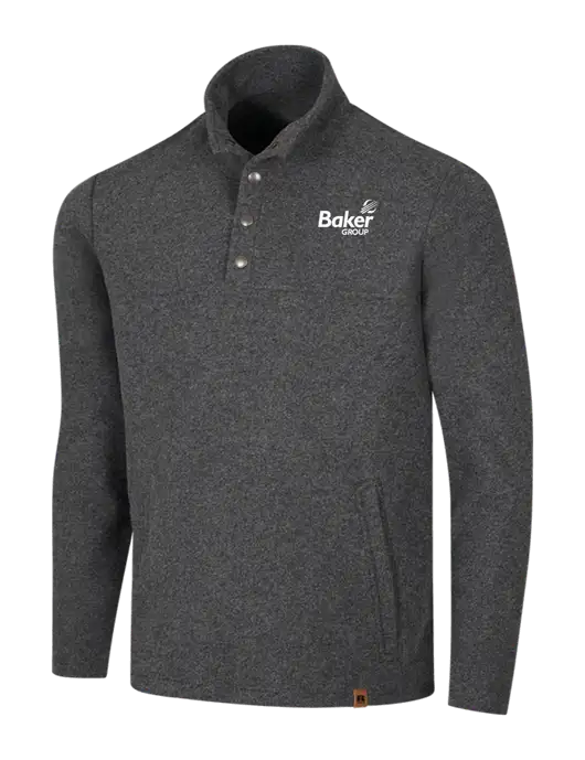 Russell Outdoors Dark Grey Heather Basin Snap Pullover w/Baker Group Logo