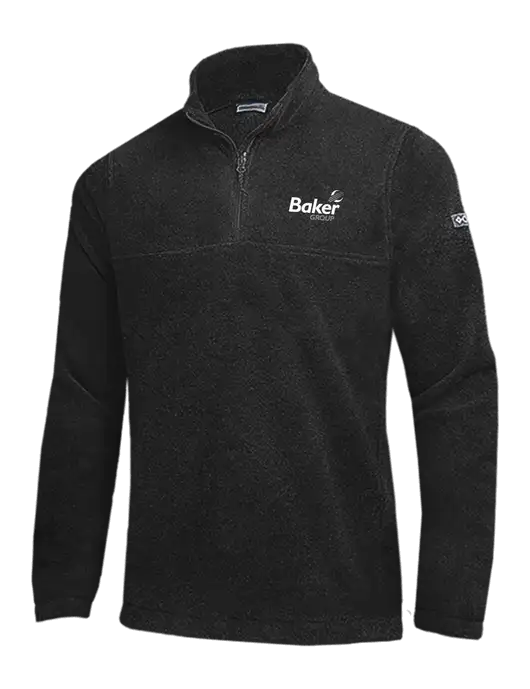 Columbia Black Steens Mountain Fleece 1/2 Zip Pullover w/Baker Group Logo