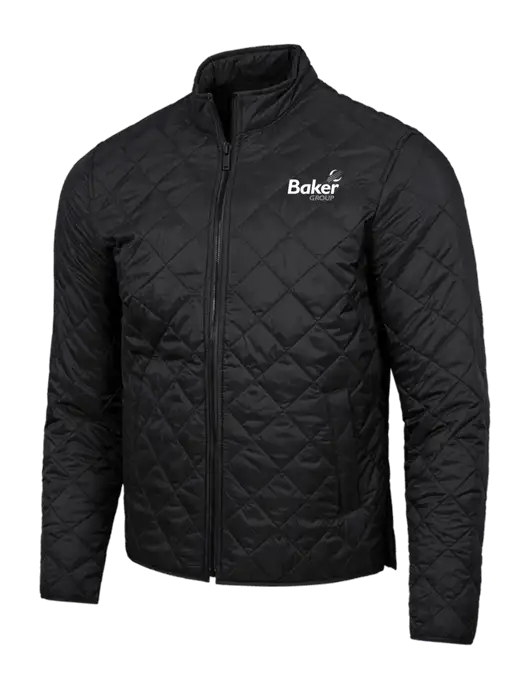 Mercer+Mettle Black Quilted Full-Zip Jacket w/Baker Group Logo