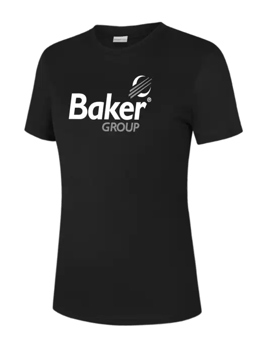  Womens Black PosiCharge Competitor Tee w/Baker Group Logo