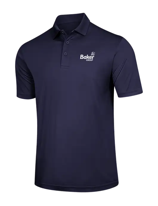 Navy PosiCharge Competitor Polo w/Baker Group Logo