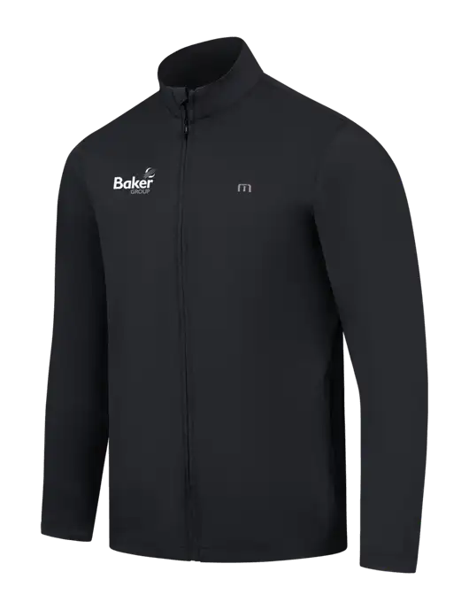 TravisMathew Black Surfside Full-Zip Jacket w/Baker Group Logo