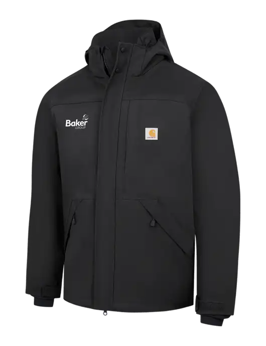 Carhartt Black Storm Defender Shoreline Jacket w/Baker Group Logo