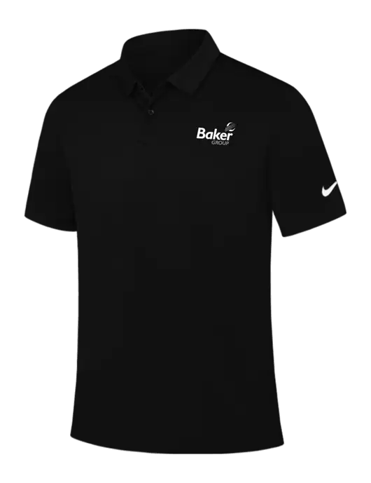 Nike Black Dry Essential Solid Polo w/Baker Group Logo