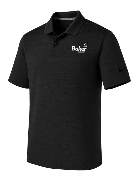 Nike Black Dri-FIT Vapor Jacquard Polo w/Baker Group Logo