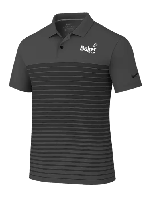 Nike Dark Grey Dri-FIT Vapor Block Polo w/Baker Group Logo