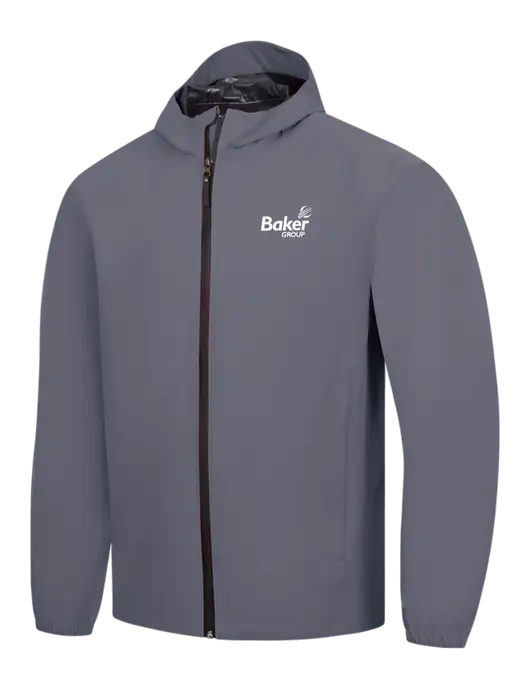 Dark Grey Essential Rain Jacket w/Baker Group Logo