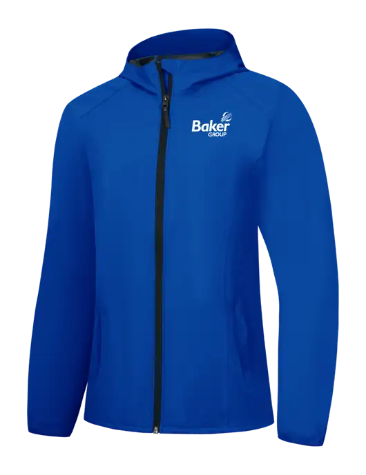 Womens Royal Essential Rain Jacket w/Baker Group Logo