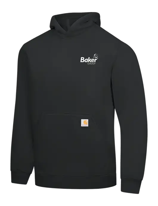 Carhartt Black Midweight Hooded Sweatshirt w/Baker Group Logo