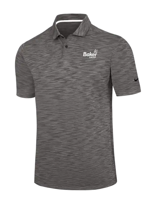 Nike Dark Grey Dri-FIT Vapor Space Dyed Polo w/Baker Group Logo