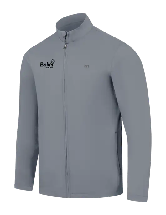 TravisMathew Light Medium Grey Surfside Full-Zip Jacket w/Baker Group Logo