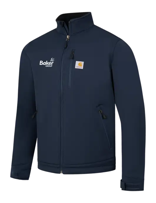 Carhartt Navy Crowley Soft Shell Jacket w/Baker Group Logo