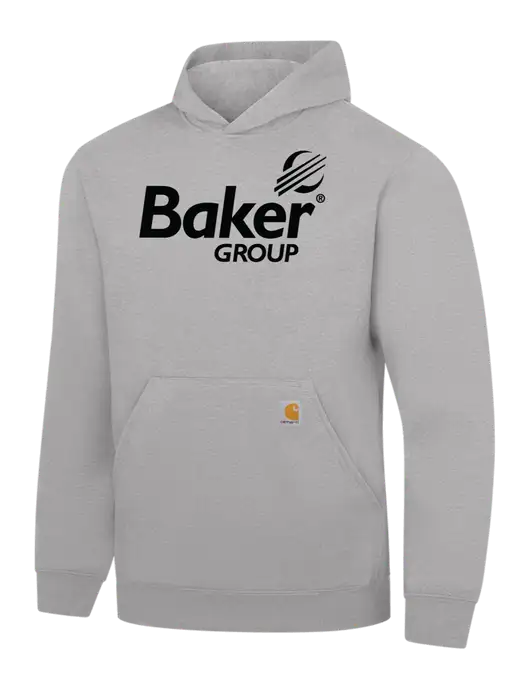 Carhartt Light Grey Heather Midweight Hooded Sweatshirt w/Baker Group Logo
