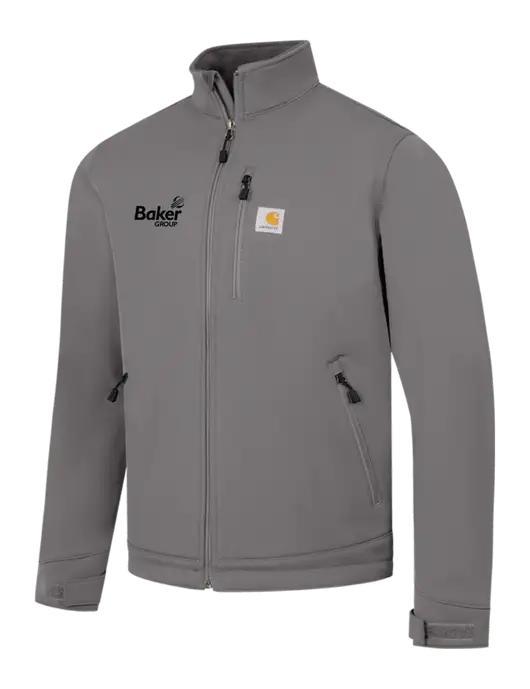 Carhartt Dark Medium Grey Crowley Soft Shell Jacket w/Baker Group Logo