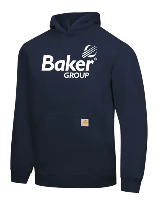 Carhartt Navy Midweight Hooded Sweatshirt w/Baker Group Logo