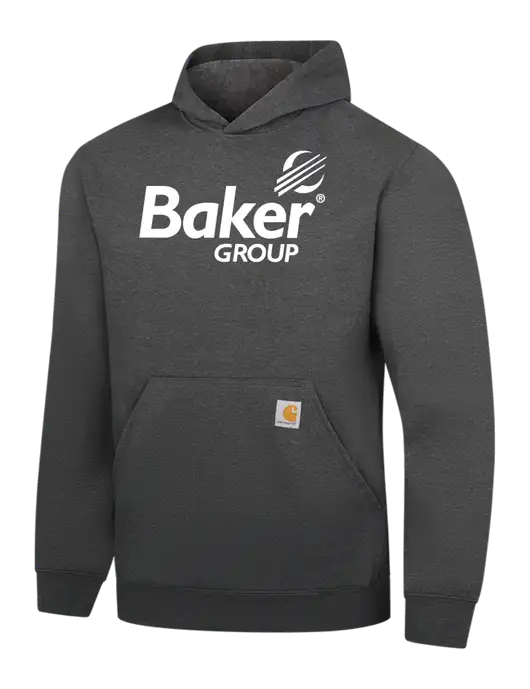 Carhartt Dark Grey Heather Midweight Hooded Sweatshirt w/Baker Group Logo