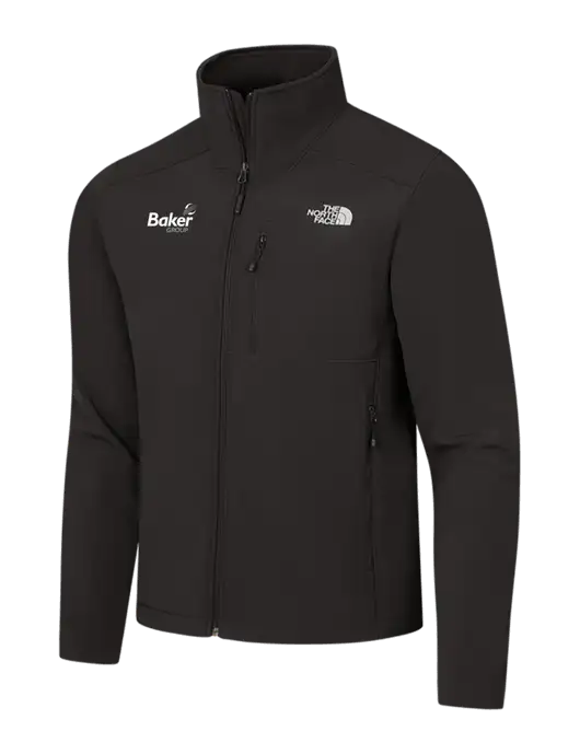 The North Face Black Apex Barrier Soft Shell Jacket w/Baker Group Logo