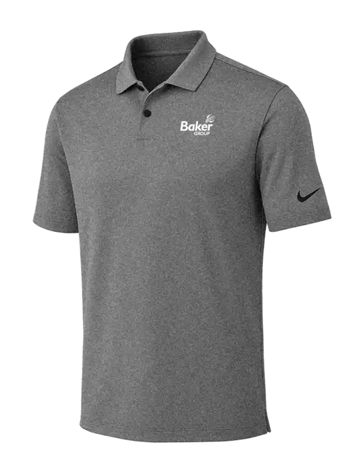 Nike Dark Grey Heather Dri-FIT Vapor Polo w/Baker Group Logo
