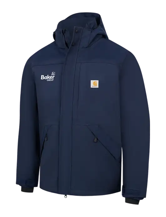 Carhartt Navy Storm Defender Shoreline Jacket w/Baker Group Logo