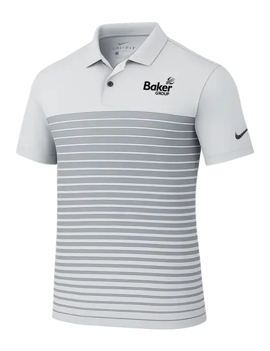 Nike Light Grey Dri-FIT Vapor Block Polo w/Baker Group Logo