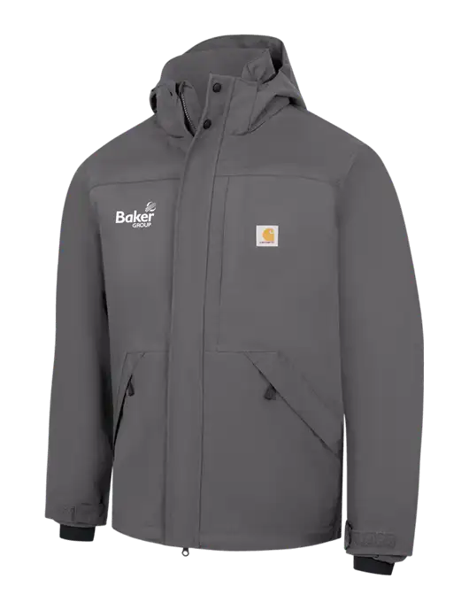 Carhartt Dark Grey Storm Defender Shoreline Jacket w/Baker Group Logo
