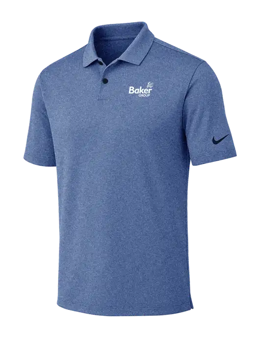 Nike Dark Royal Heather Dri-FIT Vapor Polo w/Baker Group Logo