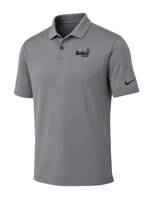 Nike Medium Grey Dri-FIT Vapor Polo w/Baker Group Logo
