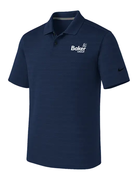 Nike Navy Dri-FIT Vapor Jacquard Polo w/Baker Group Logo